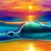 Sunset Waves paint by numbers