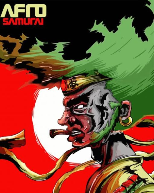 The Afro Samurai Manga paint by numbers
