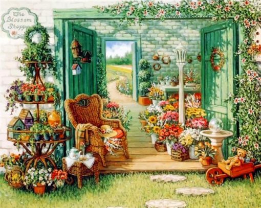 The Blossom Shop painting by numbers