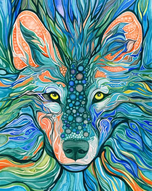 Wolf Art paint by numbers