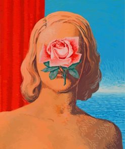 Woman Face Covered By A Rose painting by numbers
