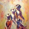 Abstract Meerkats paint by numbers