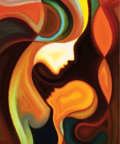 Abstract Mother And Child Paint By Numbers