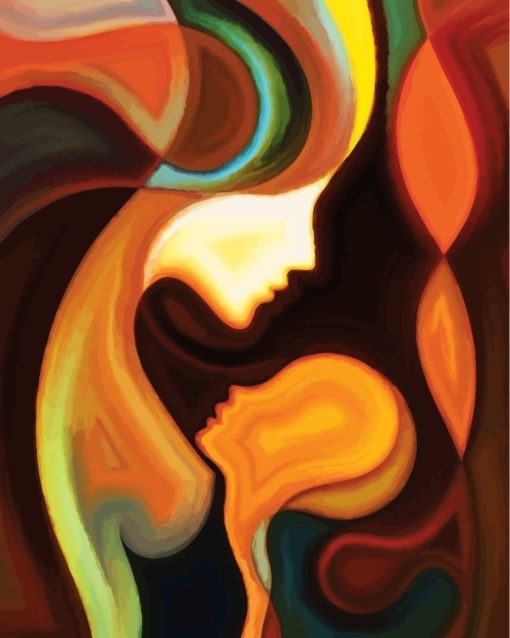 Abstract Mother And Child Paint By Numbers