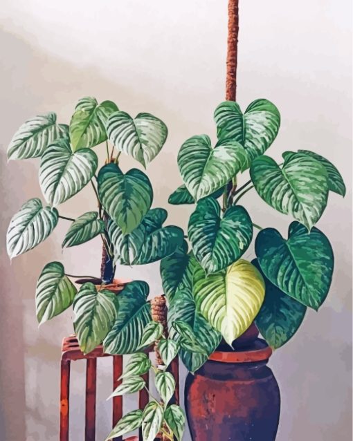 Aesthetic Philodendron paint by numbers