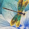 Abstract Dragonfly paint by numbers