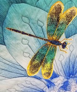 Abstract Dragonfly paint by numbers