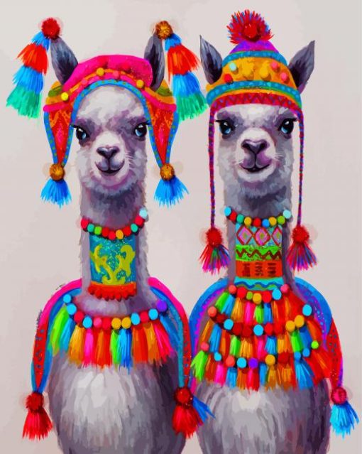 Aesthetic Llamas Paint By Numbers
