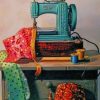 Aesthetic Sewing Machine paint by numbers