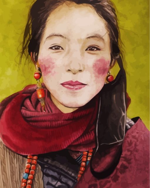 Aesthetic Tibetan Lady Paint By Numbers