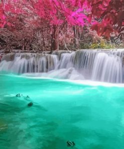 Aesthetic Waterfall paint by numbers