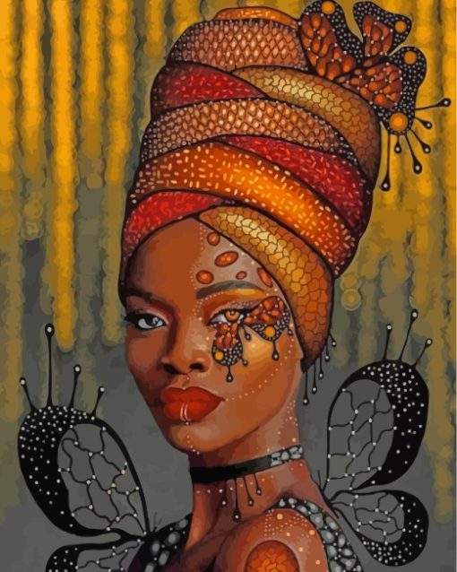 African Black Woman paint by numbers