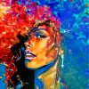 Afro Colorful Girl paint by numbers