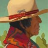 Amerindian Man paint by numbers