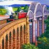 Arch Bridge Railway painting by numbers
