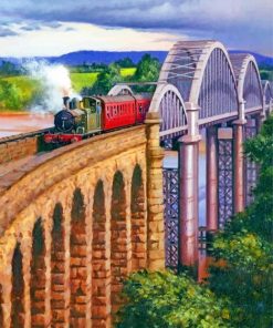 Arch Bridge Railway painting by numbers