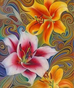 Artistic Flowers paint by numbers