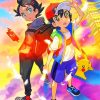 Ash And Gou Pokemon paint by numbers