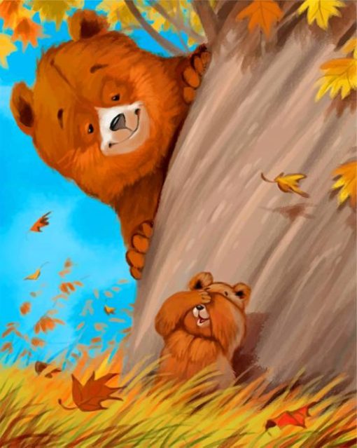 Baby Bear And His Mama Paint By Numbers