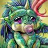 Baby Dragon Crying Paint by numbers