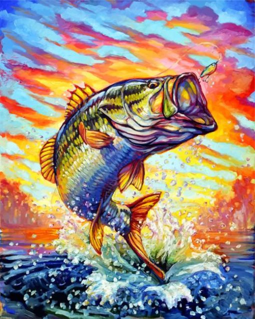 Bass Fish paint by numbers