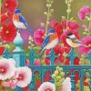Birds And Flowers paint by numbers