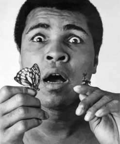 Black And White Muhammad Ali Paint By Numbers