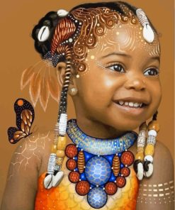 Black Little Girl Paint By Numbers