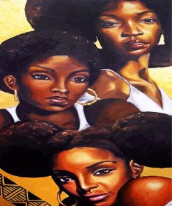 Black Women painting by numbers
