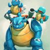 Blastoise Pokemon Squirtle Paint by numbers