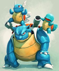 Blastoise Pokemon Squirtle Paint by numbers