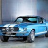 Aesthetic Blue Ford GT 500 paint by numbers