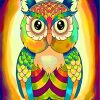 Bohemian Owl paint by numbers