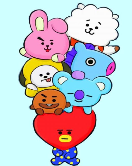 Cute BT21 Paint By Numbers - Painting By Numbers