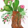 Cactus And Boots paint by numbers