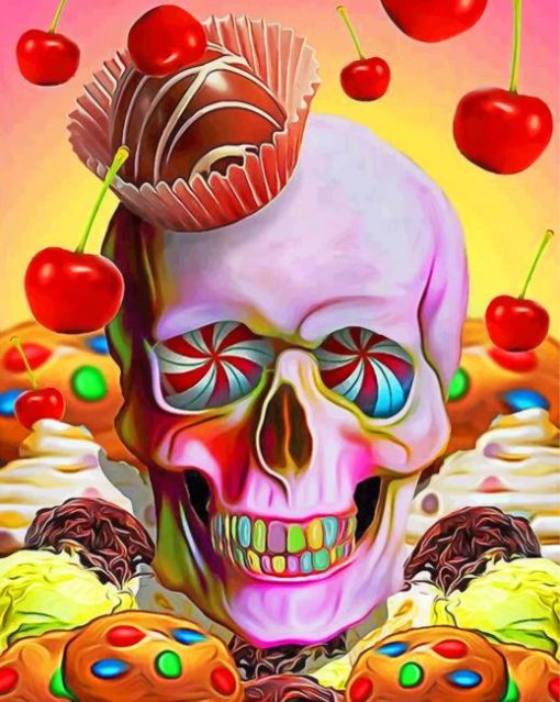 Candy Skull paint by numbers