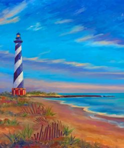 Cape Hatteras Lighthouse paint by numbers