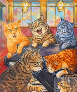 Cats Enjoying Their Time Paint By Numbers