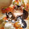 Cat mama And Babies paint by numbers