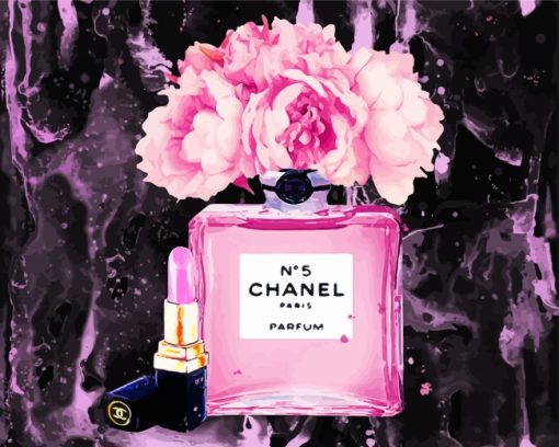 Chanel Perfume And Lipstick paint by numbers