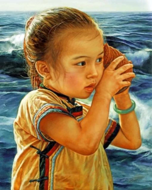 Chinese Little Girl paint by numbers