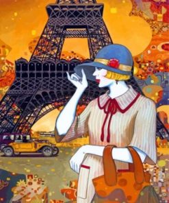 Classy Deco Lady In Paris paint by numbers