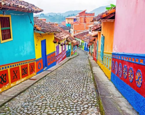 Colombia Traditional Houses Paint by numbers