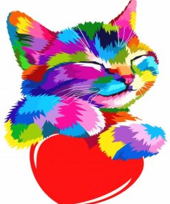 Colorful Kitty paint by numbers