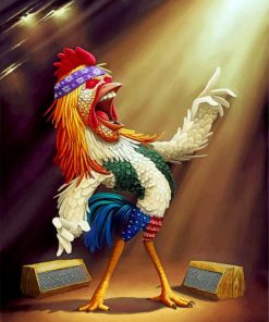 Crazy Chicken painting by numbers