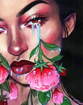 Crying Flowers paint by numbers