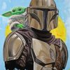 Mandalorian and baby yoda paint by numbers