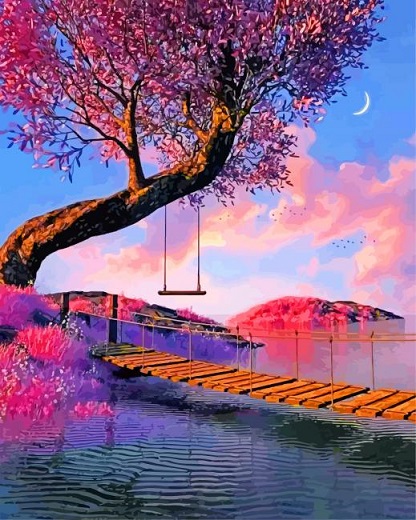 Dreamy Landscape Hokkaido painting by numbers