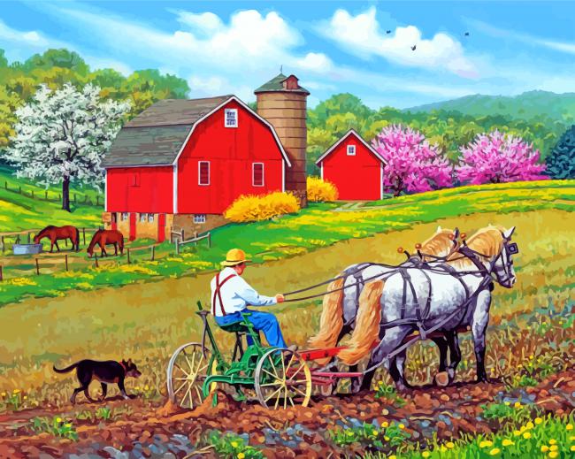 Farm Life painting by numbers