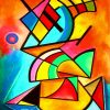 Geometric Abstract Art paint by numbers